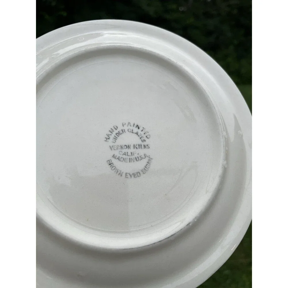 5 Vernon Kilns Brown Eyed Susan Bread Butter Plates 6.25